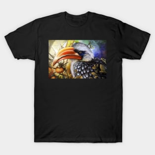 African Yellow Billed Hornbill Bird T-Shirt